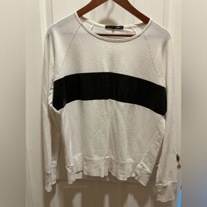 Rag & Bone sweatshirt with leather/OR pleather (unsure of the material) small